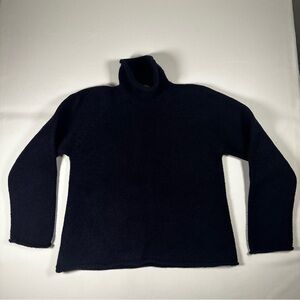 J. Crew 100% Wool Navy Turtleneck Sweater 90s(?)